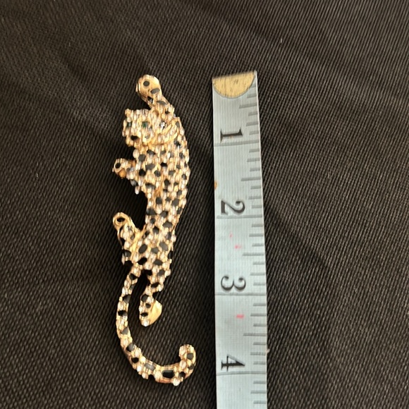 Beautiful Cougar Brooch with Rhinestone Accents - Picture 4 of 4